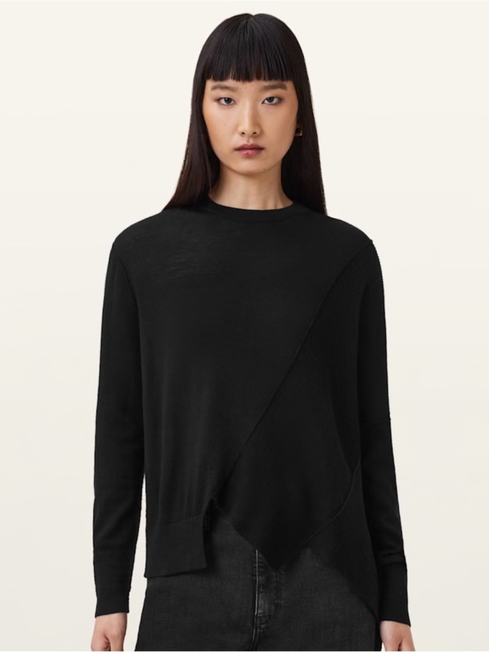 ALLSAINTS Isla Crew Neck Merino Wool Sweater